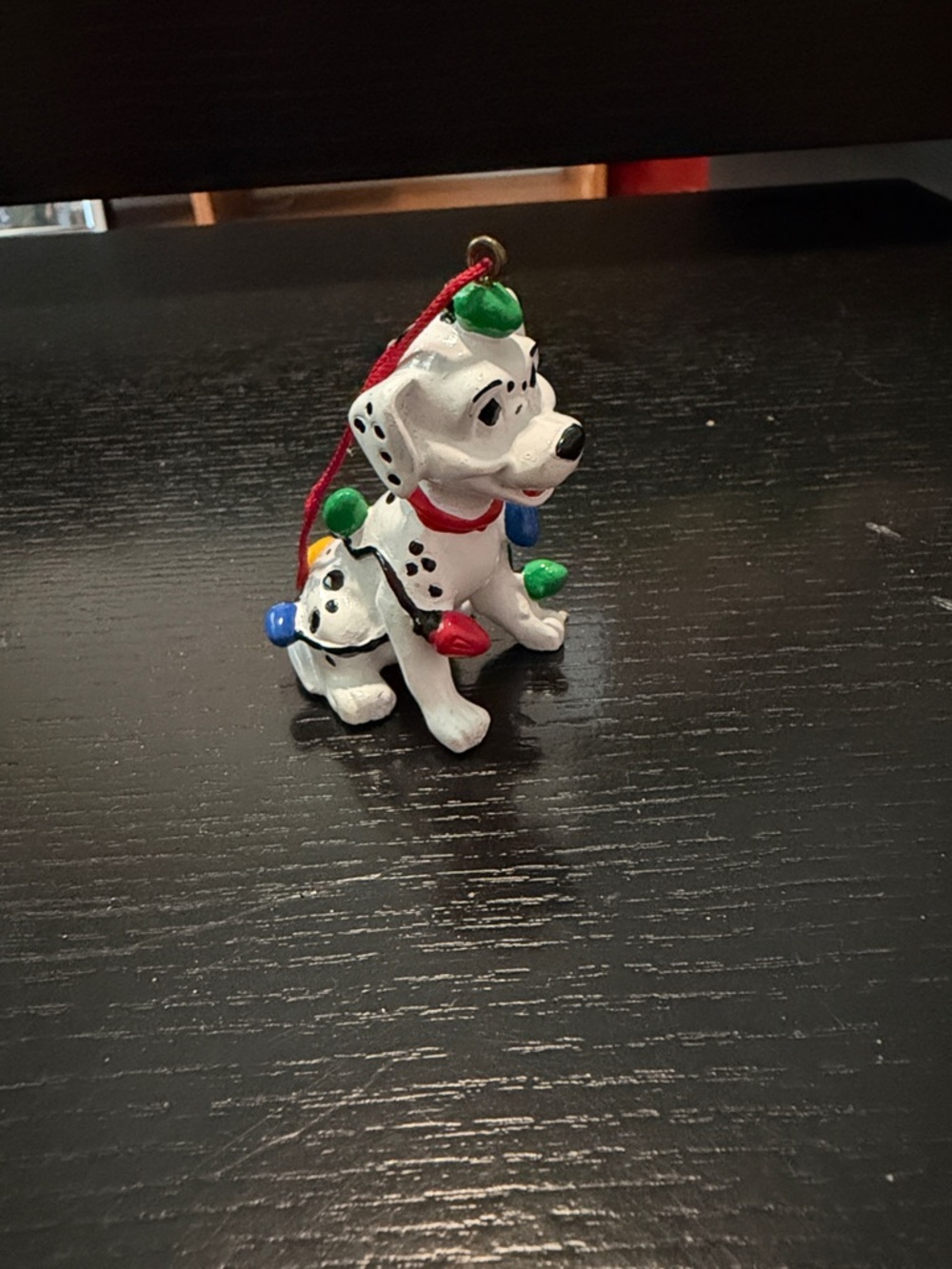 DISNEY 101 Dalmatians Dog Ornament - White with Multi-Color Lights